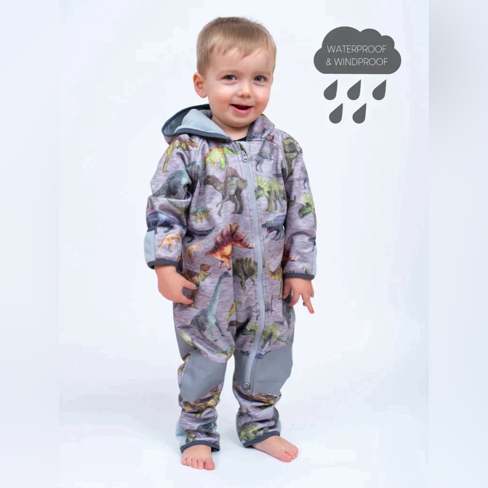 Therm Kids All-Weather Fleece Onesie- Dinosaur
